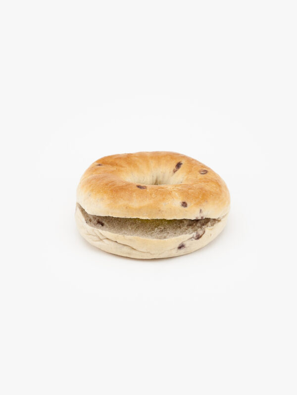 A 3 oz. Blueberry Bagel Sliced