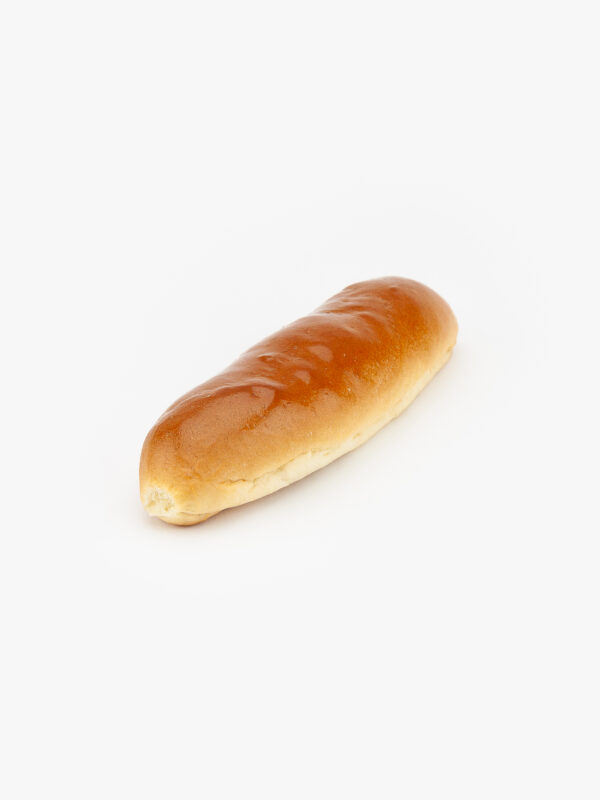 A 7" brioche hot dog bun no slice