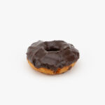 An Old Fashion Chocolate Regular Donut on a light grey background