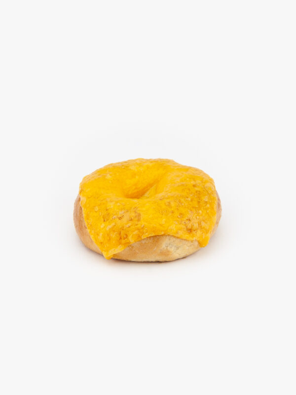 A 3 oz. Cheese Bagel No Slice on a light grey background