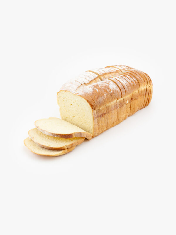 Loaf of 32 oz. White Sandwich bread 1/2" sliced open face