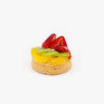 A Fresh Fruit 3" Individual Dessert Tart on a light grey background.