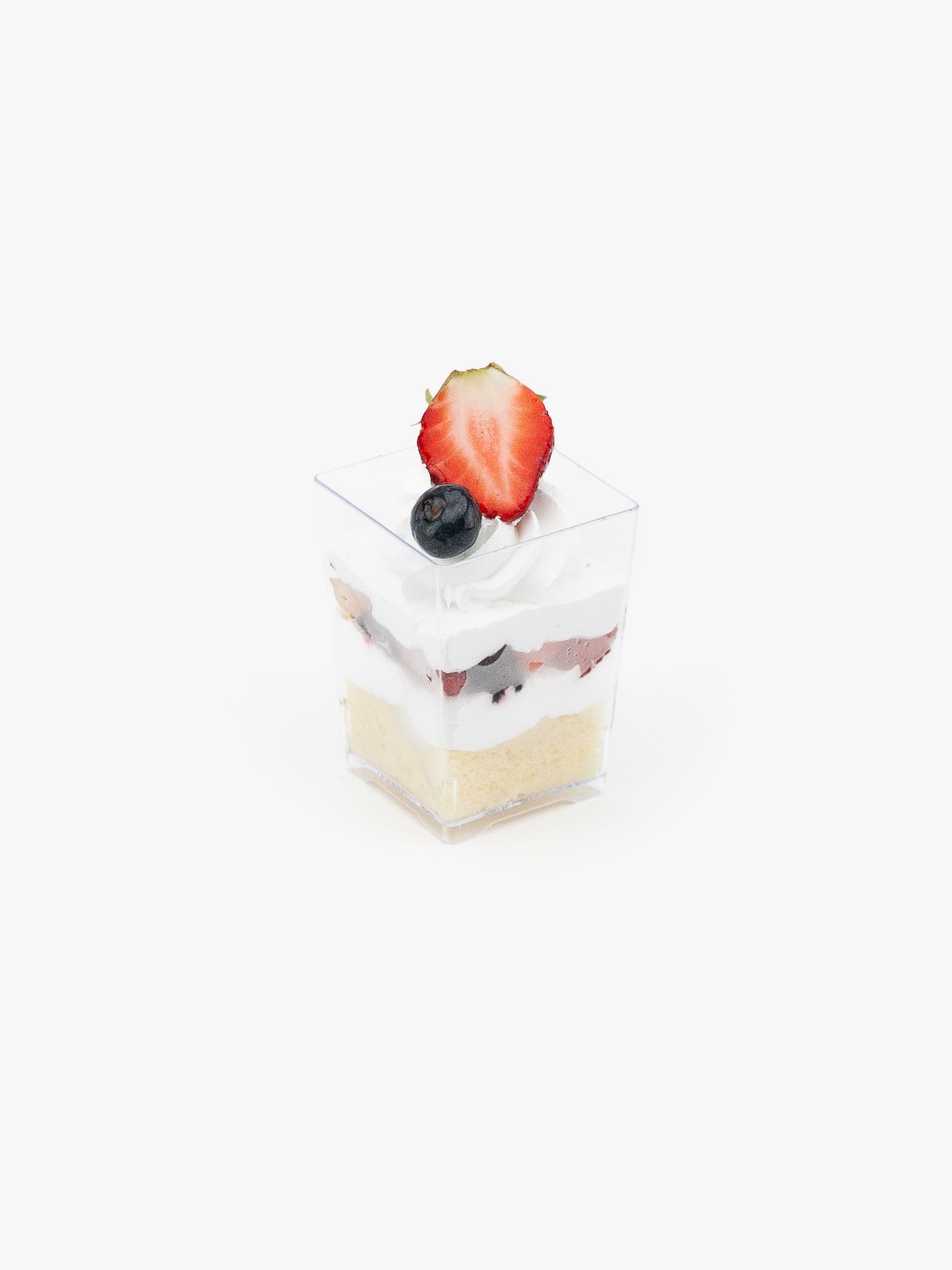 Regular Fresh Berry Dessert Parfait on a light grey background